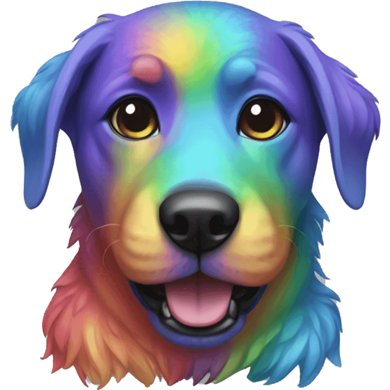 Rainbow dog emoji