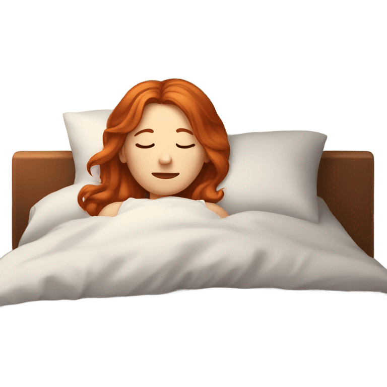 redhead girl going to sleep emoji