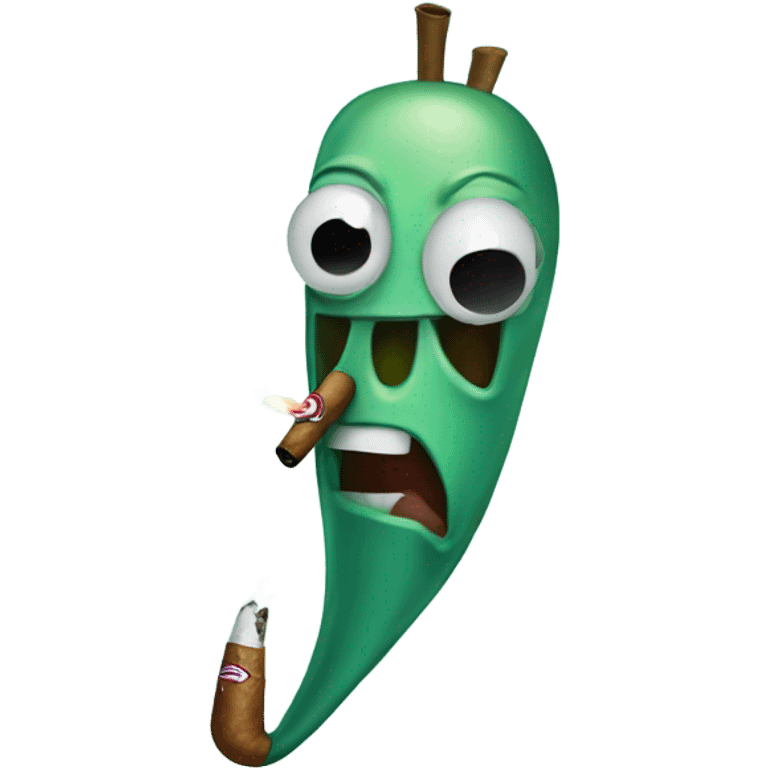 plankton smoking a cigar emoji