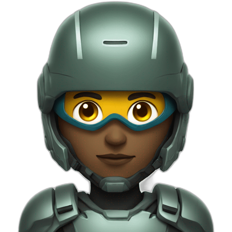 Futuristic superhero soldier emoji