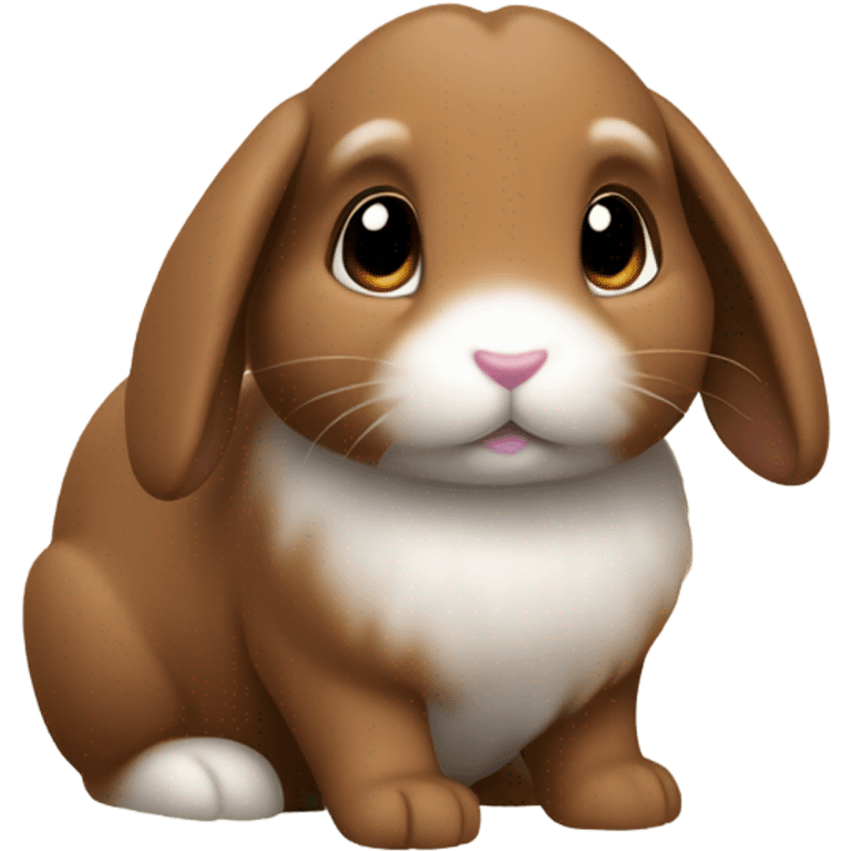 Create brown bunny with ears down type minilop emoji