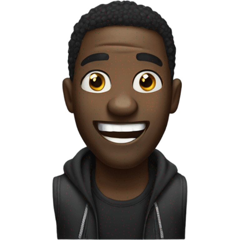 Blak guy laughi emoji