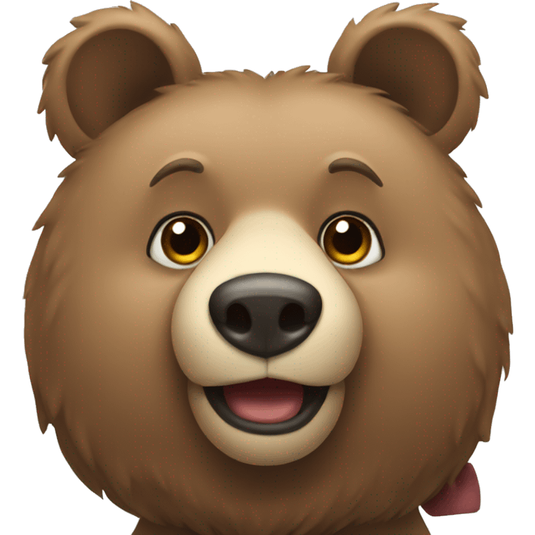 Bear with a bow on its head emoji