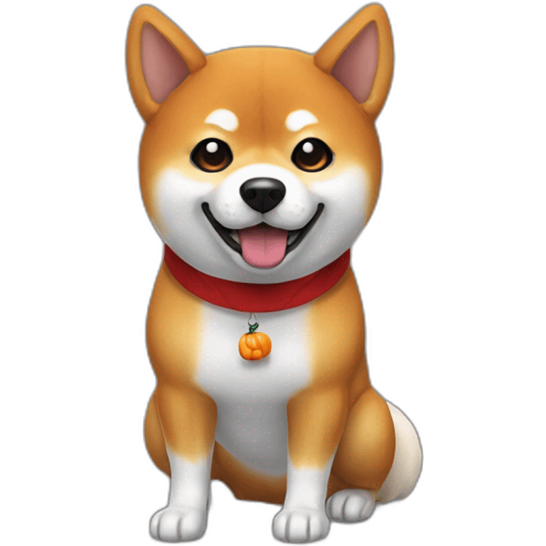 Shiba déguisement fantôme Halloween emoji