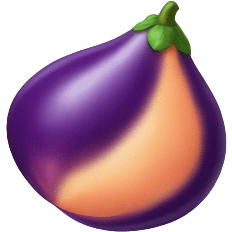 eggplant on a peach emoji