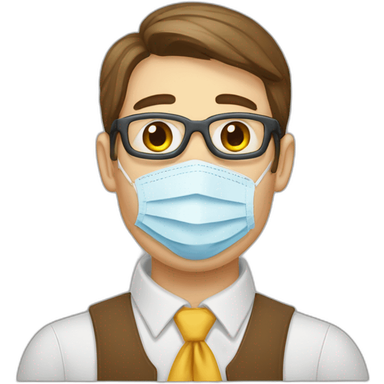 Sick influenza Bavarian nerd emoji