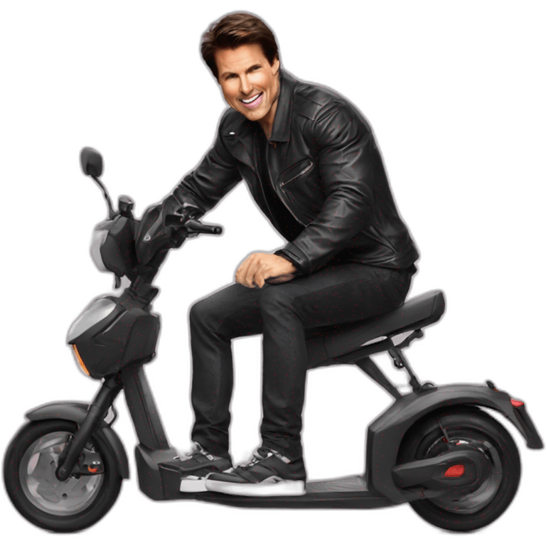 Tom Cruise on electric scooter rob emoji