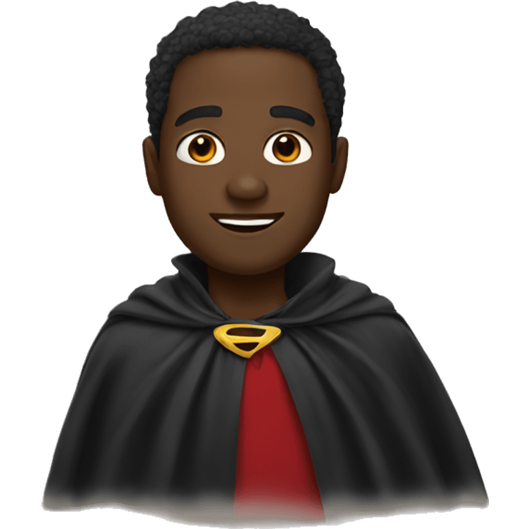 Black guy with a cape emoji