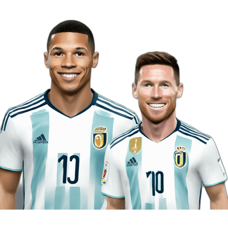 Mbappé avec Ronaldo et Messi emoji