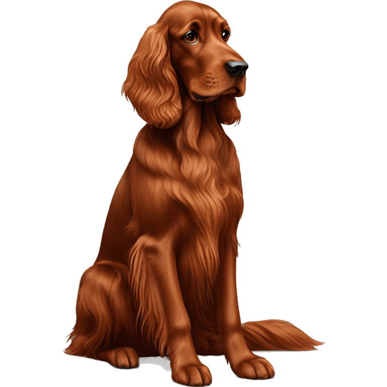 Irish setter sitting full pose emoji