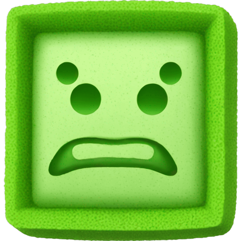 green flat square dish sponge emoji