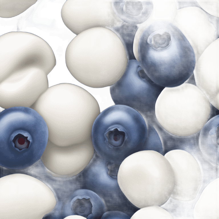 Blueberries and yogurt  emoji