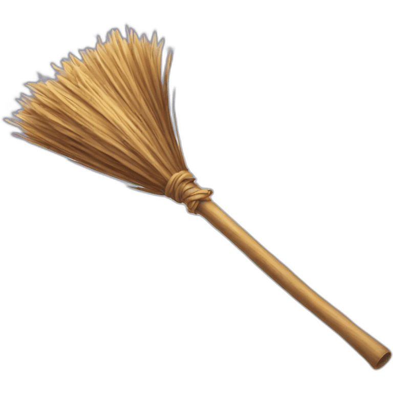 Broomstick with magic emoji