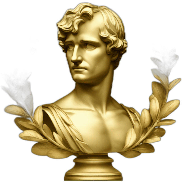 Laurel wreath napoleon golden statue emoji