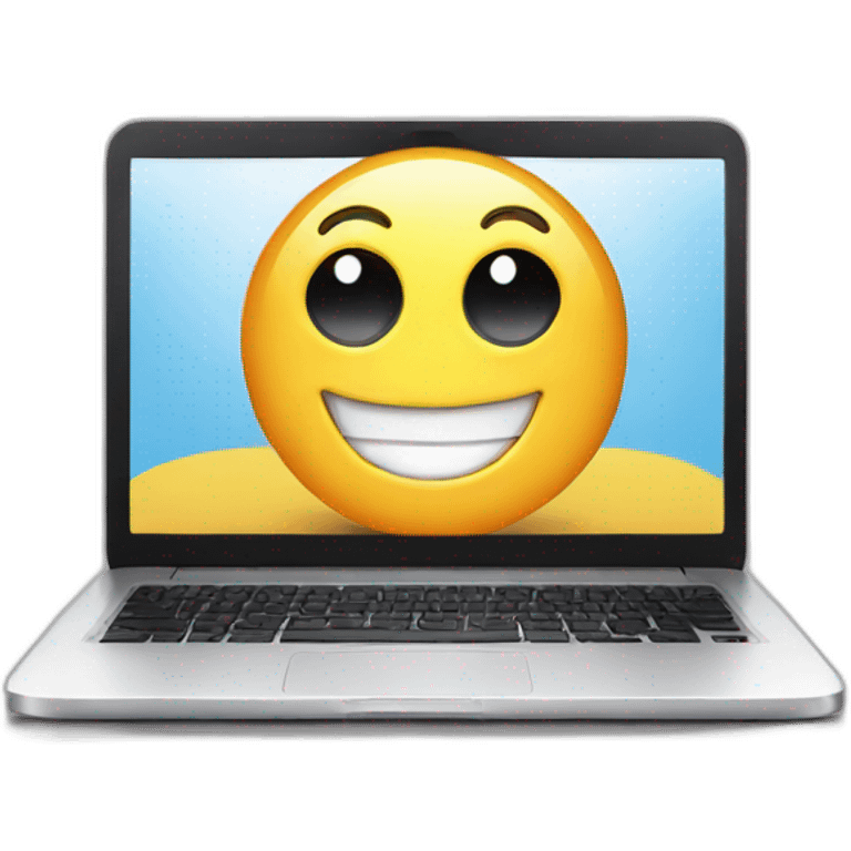 smiling laptop emoji