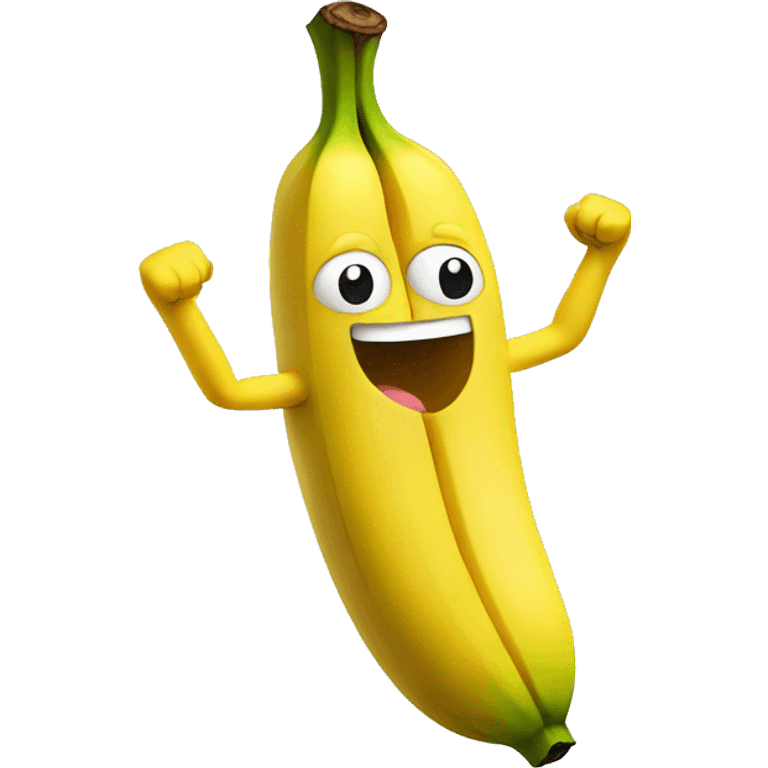 Banana with arms emoji