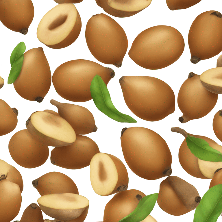 Sapodilla fruit brown  emoji