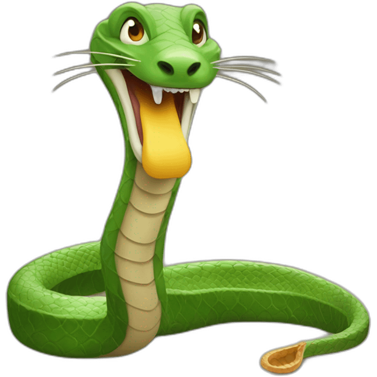 Serpent qui mange un rat emoji