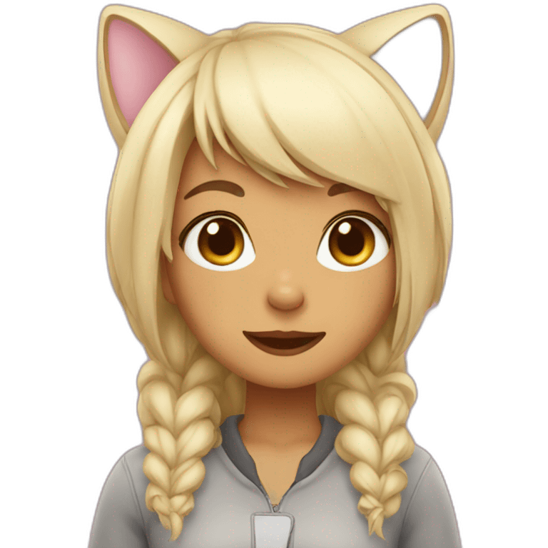 Cat girl emoji