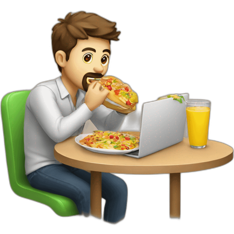 programmer-eating-food emoji