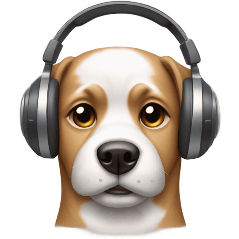 Dog wearing headphones  emoji