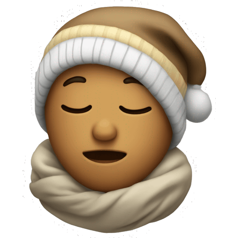 sleeping and wearing a Beanie  emoji