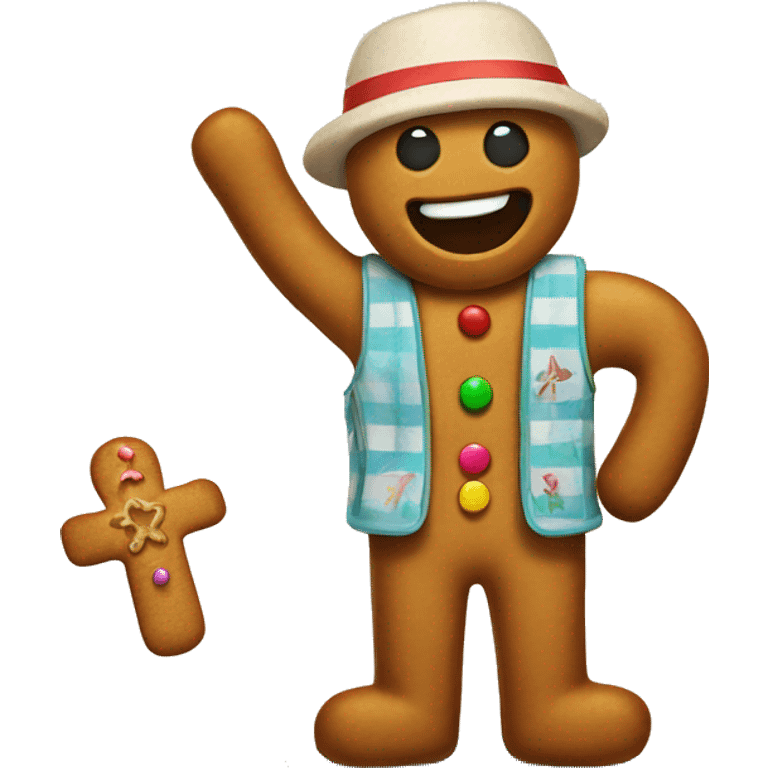 gingerbread man on vacation  emoji