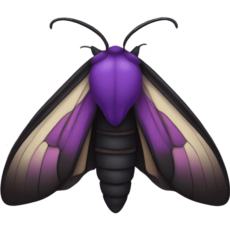 Black and purple moth emoji