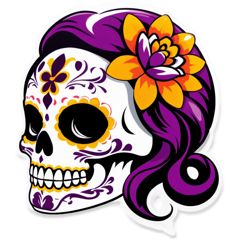 Sexy sugar skull emoji