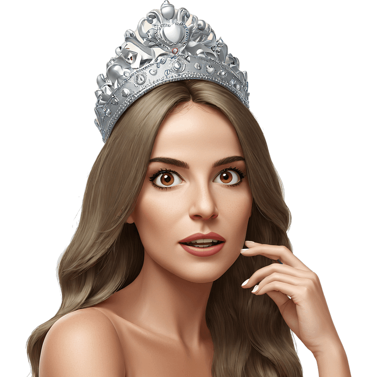 girl with crown portrait emoji