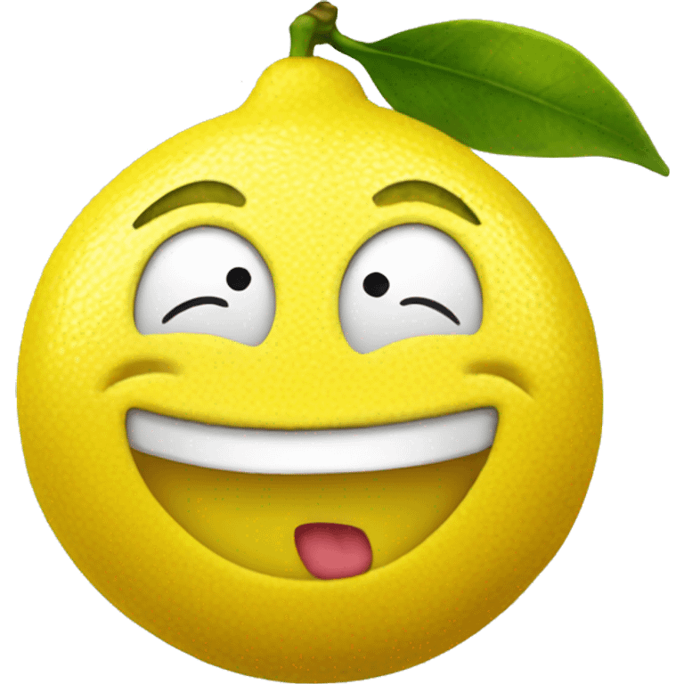 Lemon with smile  emoji