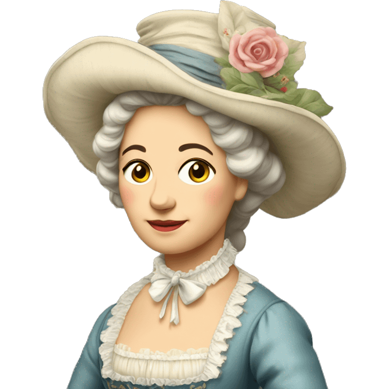 18th century Swiss lady in dress emoji