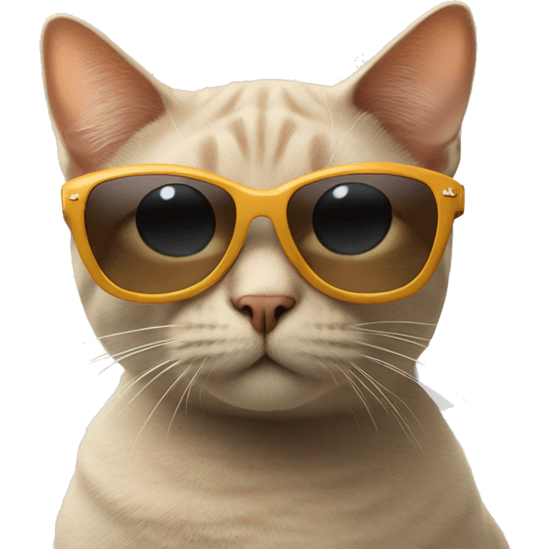 cat in sunglasses on a trip to the beach emoji