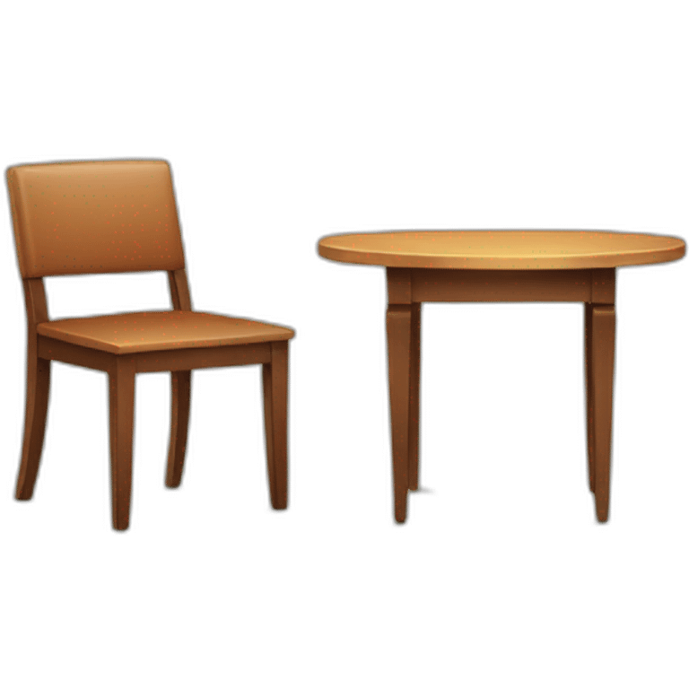 table and one chair emoji