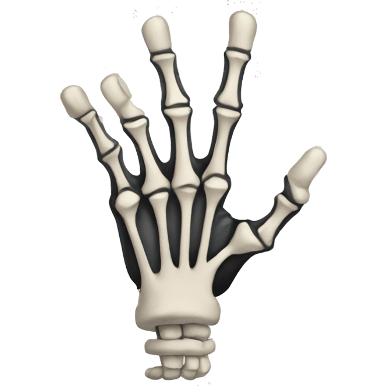 Punk rock skeleton hand emoji