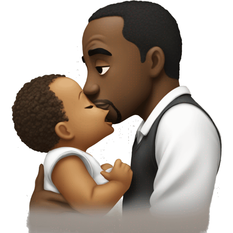 P diddy kissing a baby emoji