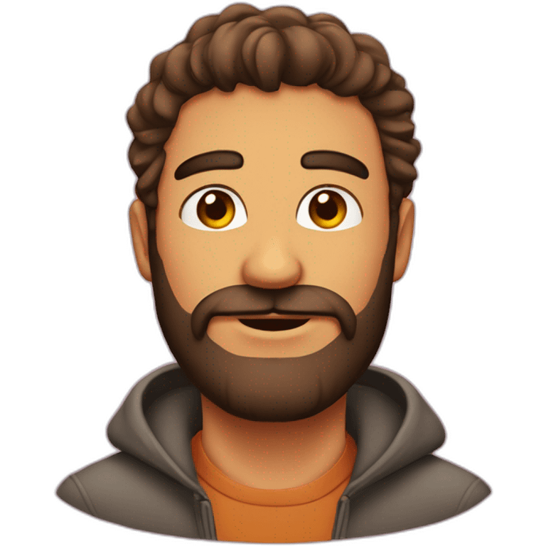 Hombre con barba enamorado emoji