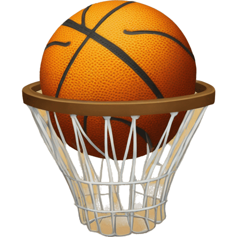 Balón basket dentro corazon emoji