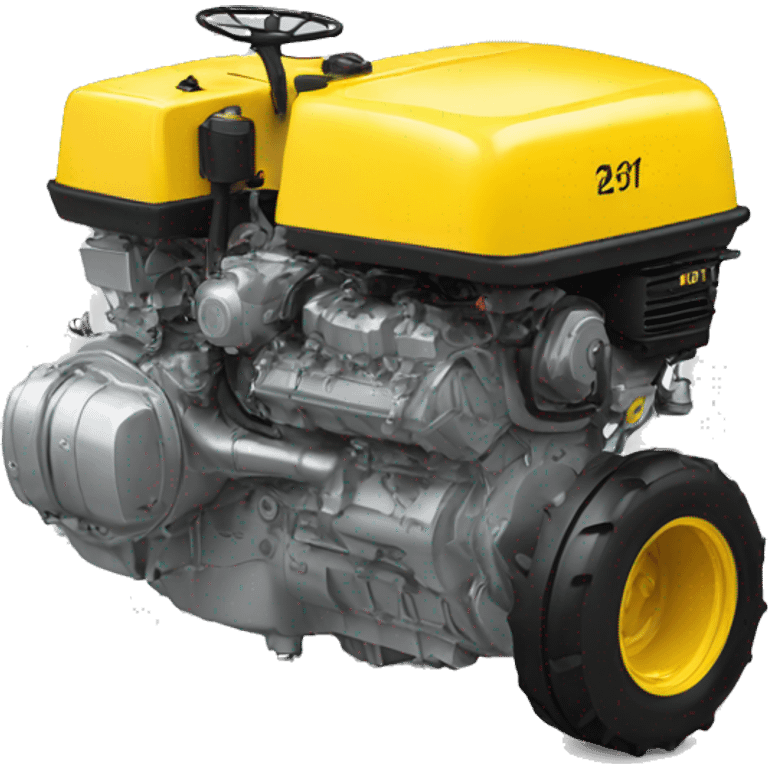 tractor engine yellow emoji