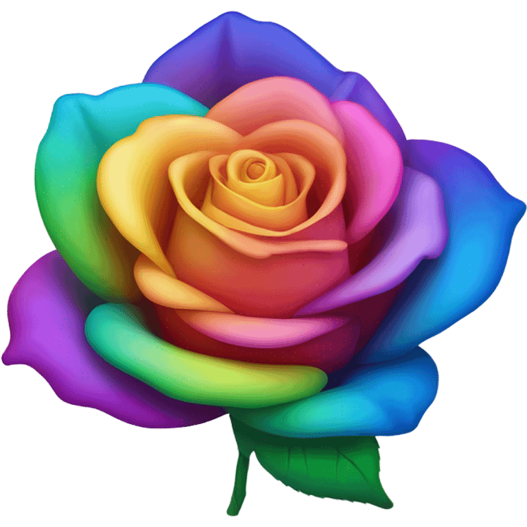 rainbow rose emoji