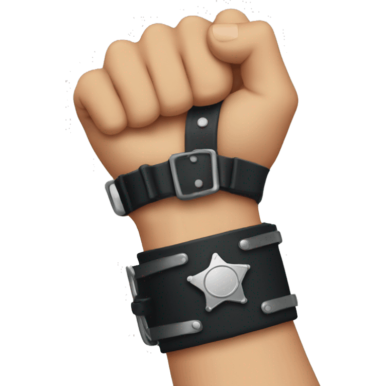 Police hand cuff emoji