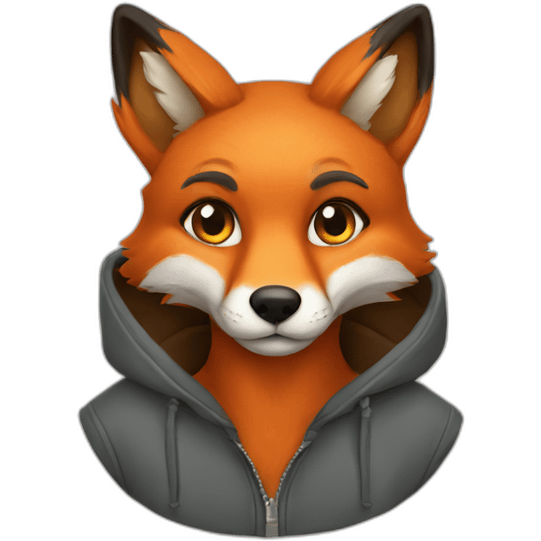 fox hoodie emoji