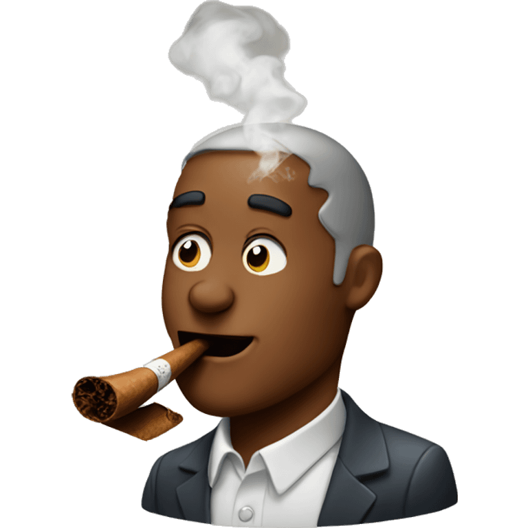 Emoji smoking a cigar emoji