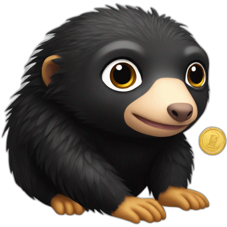 niffler with a coin emoji