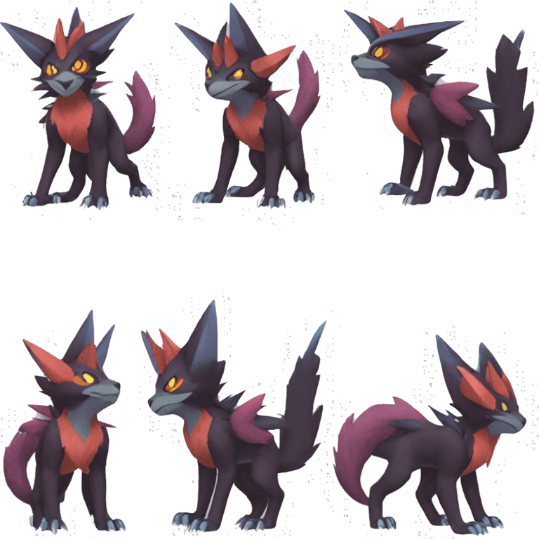 Noivern-Litten-Zoroark full body emoji