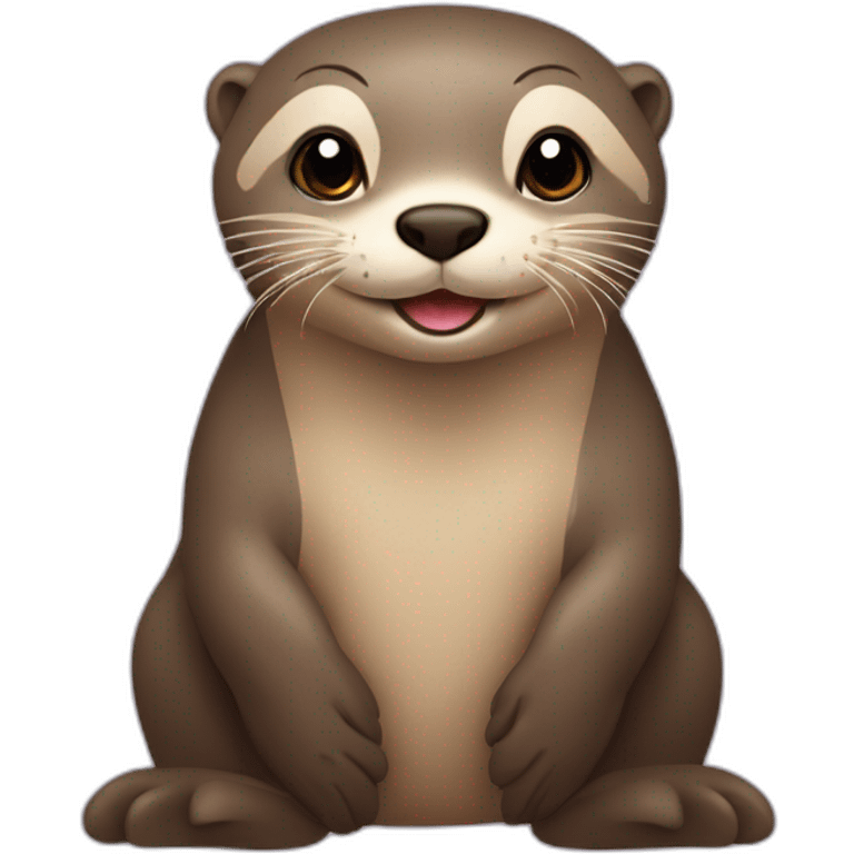 Loutre qui fait un coeur emoji