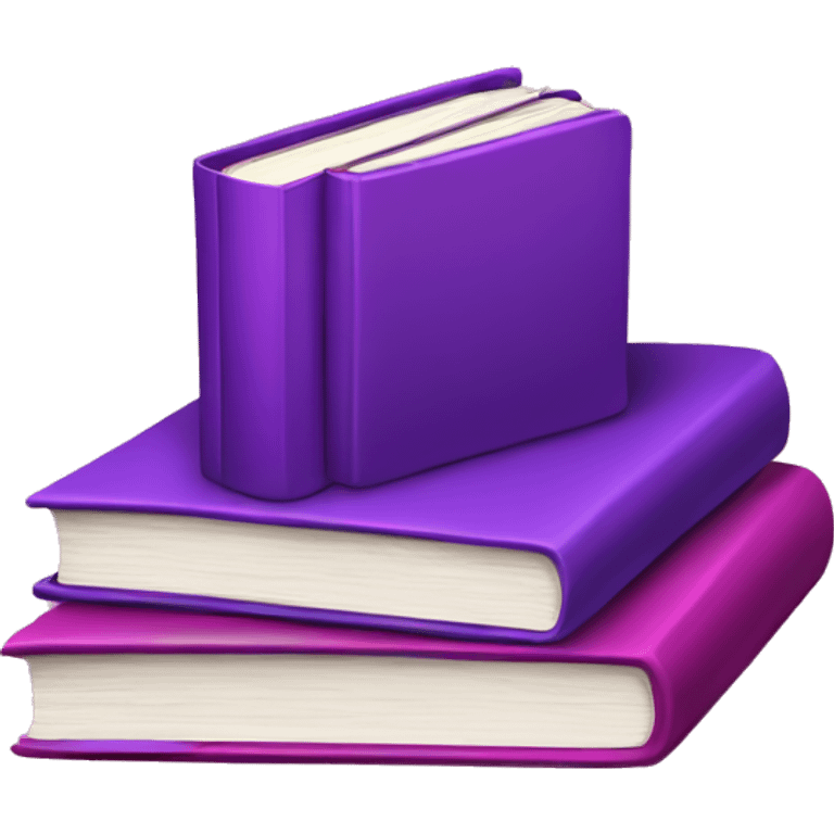 Books pink and purple emoji