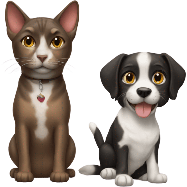 cat and dog emoji