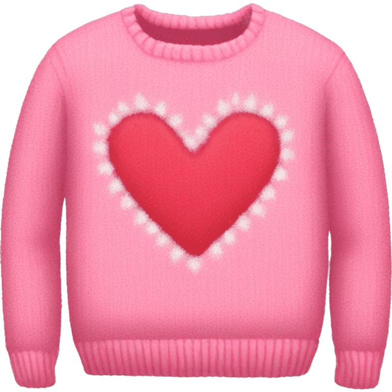 cute pink christmas sweater hearts emoji