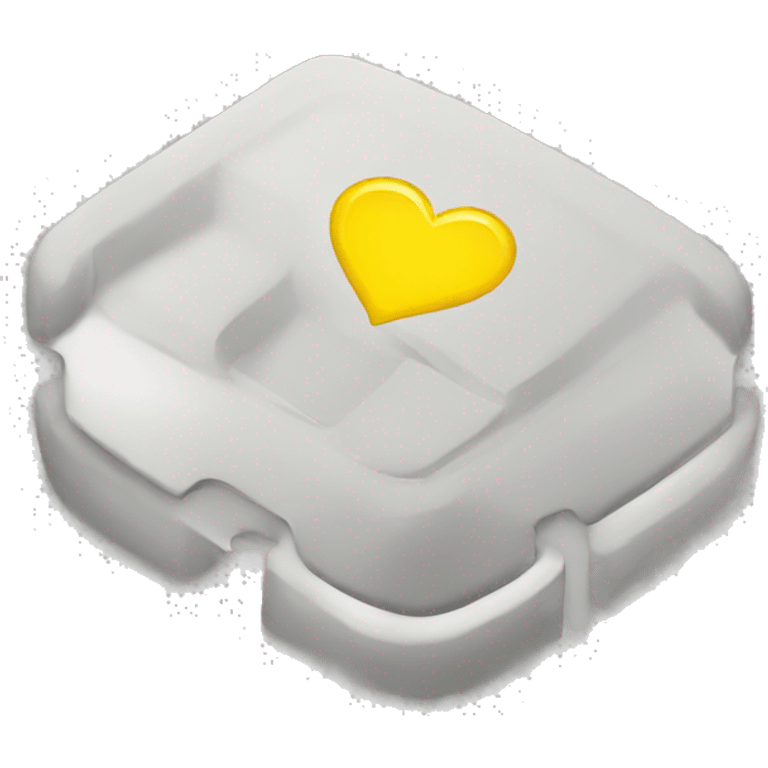 computer keyboard in a yellow heart emoji